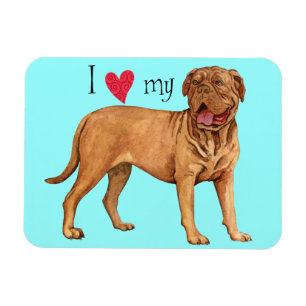 Magnet Flexible I Love my Dogue de Bordeaux