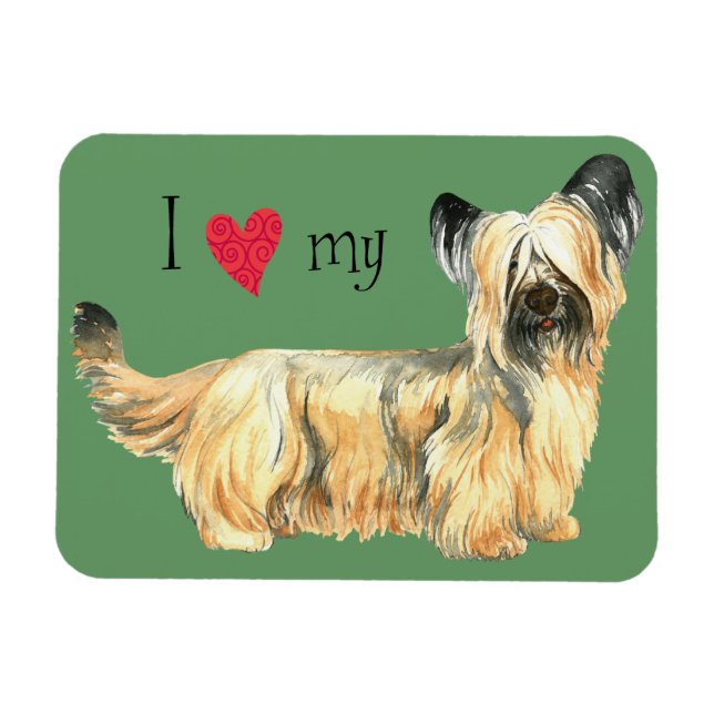 Magnet Flexible I Love my Skye Terrier (Horizontal)