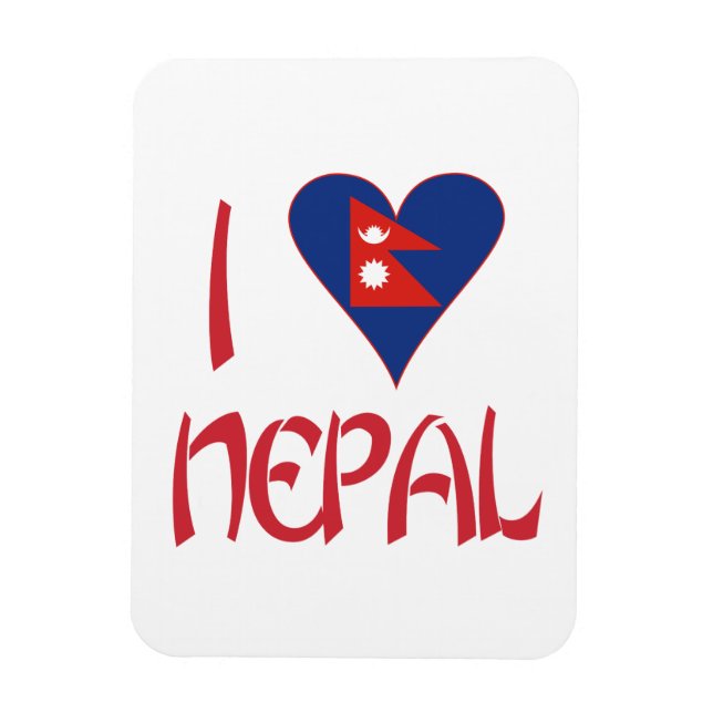 Magnet Flexible I Love Nepal (Vertical)