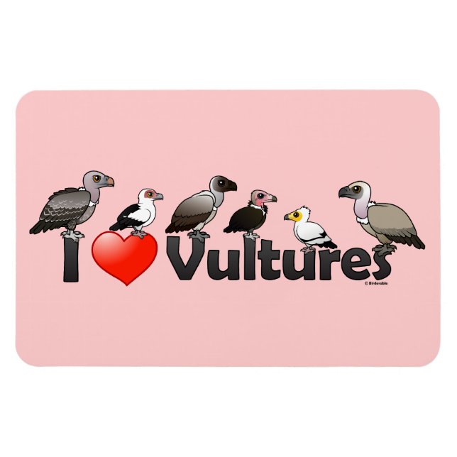 Magnet Flexible I Love Vultures (Afrique) (Horizontal)