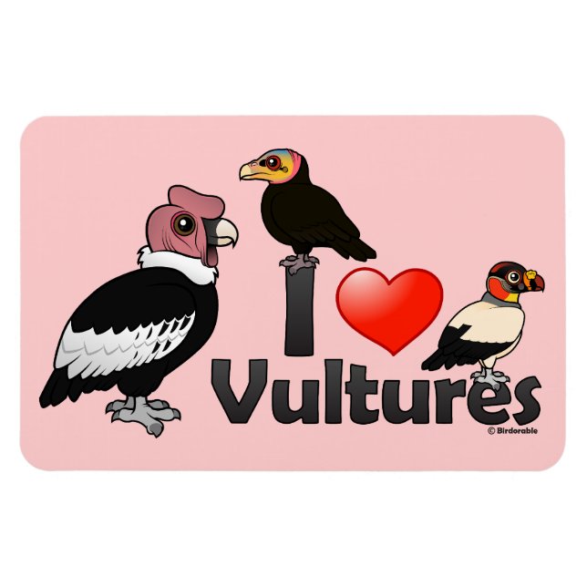 Magnet Flexible I Love Vultures (Amérique du Sud) (Horizontal)