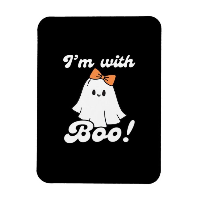 Magnet Flexible I’m With Boo Funny Retro (Vertical)