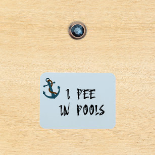 Magnet Flexible I Pee in Pools Stateroom Funny Porte Cabine