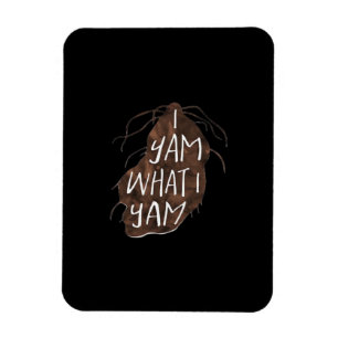 Magnet Flexible I Yam What I Yam - Conception de jeu de mots