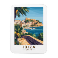 Ibiza Espagne Illustration Voyage Art Vintage