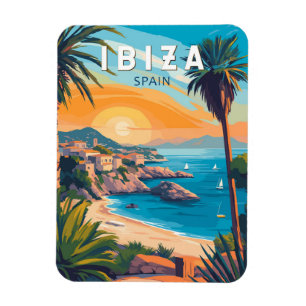 Magnet Flexible Ibiza Espagne Travel Art Vintage