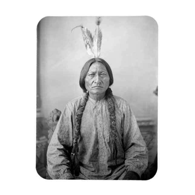 Magnet Flexible Icône amérindienne : Sitting Bull, chef Lakota (Vertical)