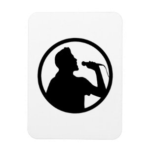 Magnet Flexible Icône de chanteur - Logo Karaoke