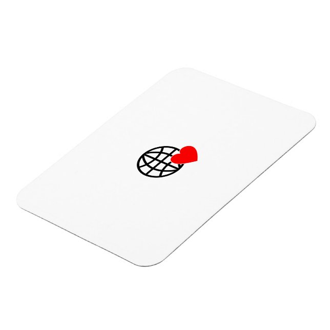 Magnet Flexible Icône du Globe de l'Amour Mondial | Conception de  (Côté Gauche)