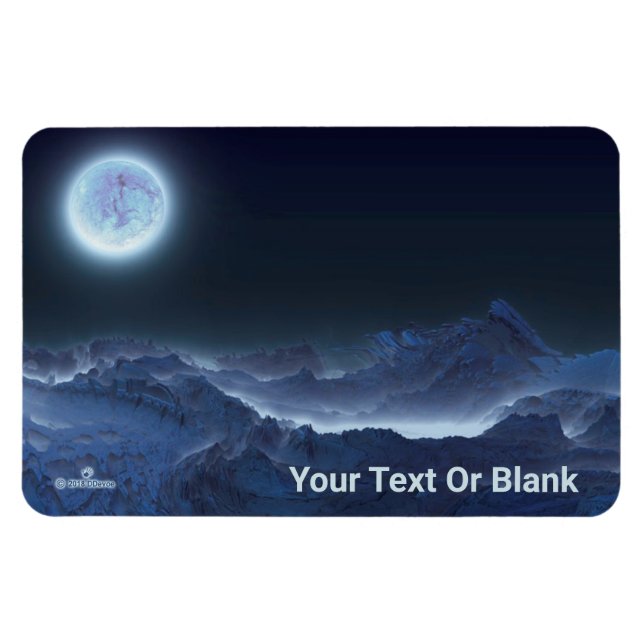 Magnet Flexible Icy Planet, Lune gelée (Horizontal)