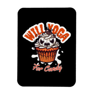 Magnet Flexible Idée de Cupcake Halloween pour le Yoga des Mamans
