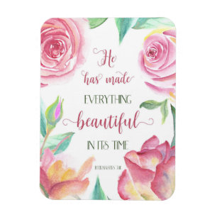 Magnet Flexible Il a fait toute chose belle Ecclésiaste 3:11