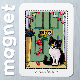Magnet Flexible Il doit être amour Cute Cat Nom personnalisé