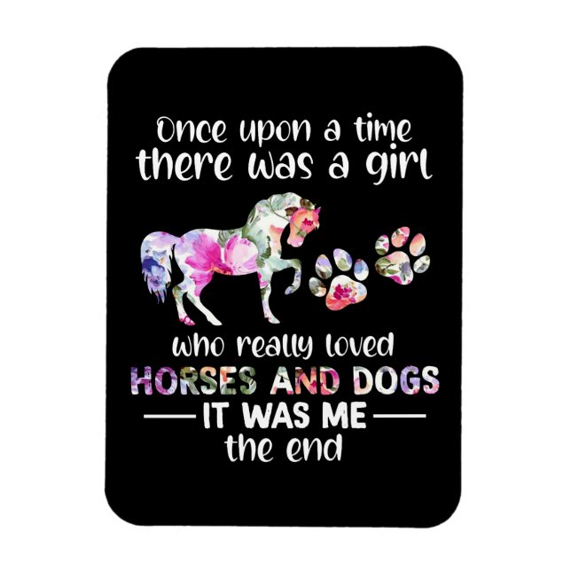 Magnet Flexible Il Y Avait Une Fille Qui Aimait Le Cheval (Vertical)
