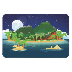Magnet Flexible Île au trésor tropical