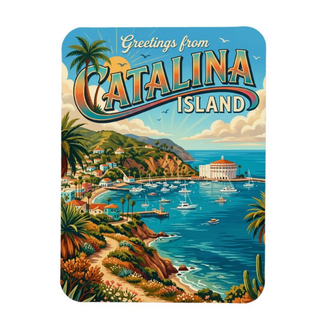 Magnet Flexible Île Catalina États-Unis (Vertical)