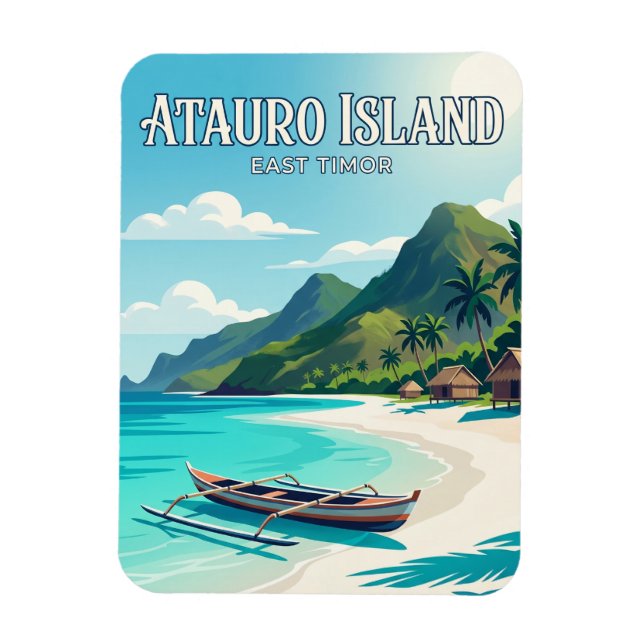 Magnet Flexible Île d'Atauro Timor oriental (Vertical)