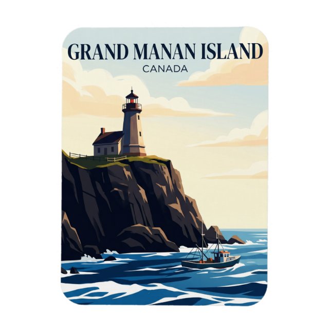 Magnet Flexible Île de Grand Manan Canada (Vertical)