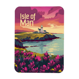 Magnet Flexible Île de Man Art vintage