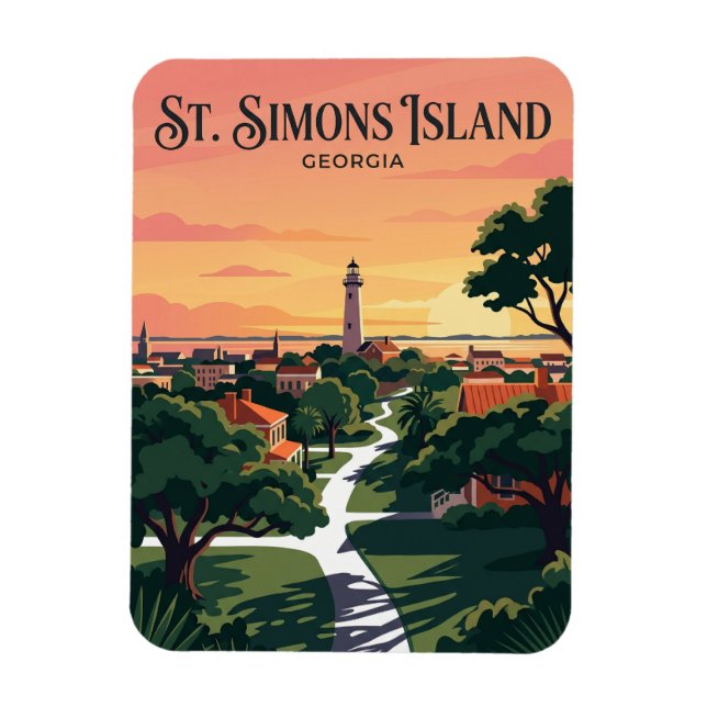 Magnet Flexible Île de St. Simons États-Unis (Vertical)