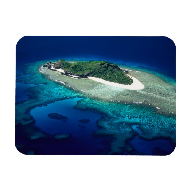 Magnet Flexible Île Eori, Îles Mamanuca, Fidji - vue aérienne (Horizontal)