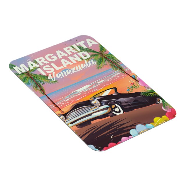 Magnet Flexible Île Margarita - affiche de voyage du Venezuela (Côté Droit)