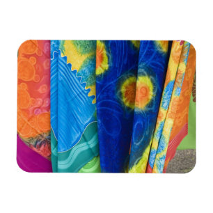 Magnet Flexible Îles Cook, Rarotonga. Tissu batik Punanga Nui