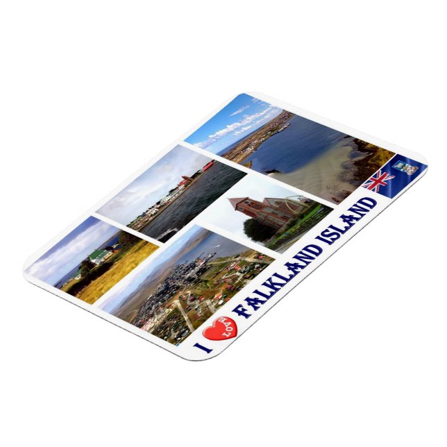 Magnet Flexible Îles Falkland - I Love - (Côté Gauche)