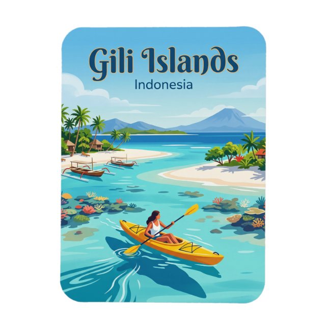Magnet Flexible Îles Gili Indonésie (Vertical)