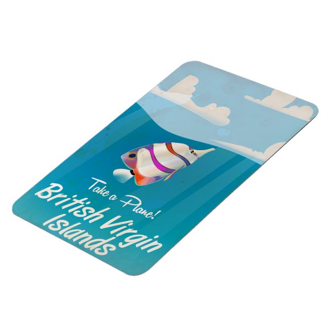 Magnet Flexible Îles Vierges britanniques Affiche de vacances vint (Côté Gauche)
