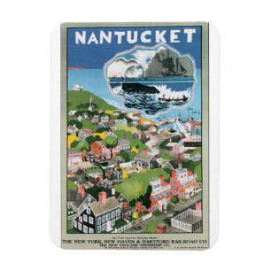 Magnet Flexible Illustration d'affiche de Vintage voyage de