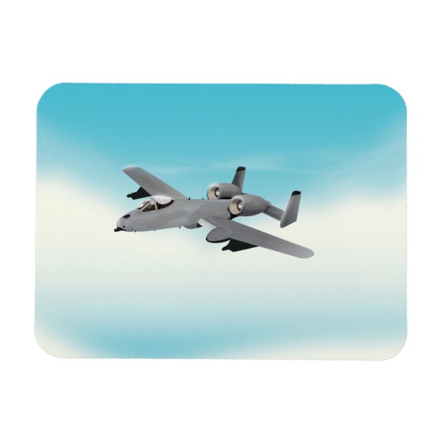 Magnet Flexible Illustration d'avion militaire A10 (Horizontal)