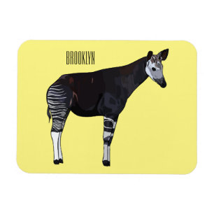 Magnet Flexible Illustration de bande dessinée d'okapi