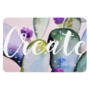 Magnet Flexible Illustration de cactus aquarelle tendance Créer