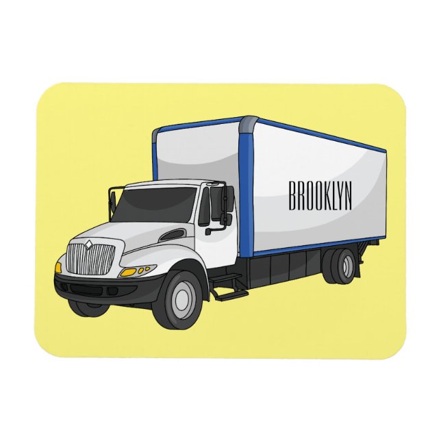 Magnet Flexible Illustration de camion boîte de dessin animé (Horizontal)