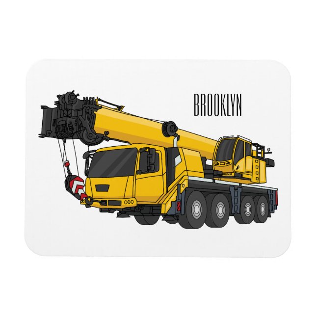 Magnet Flexible Illustration de camion de grue (Horizontal)