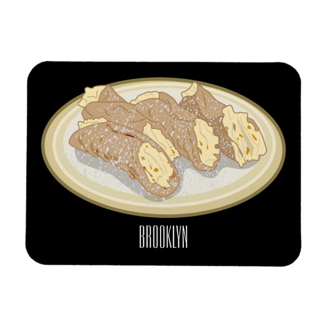 Magnet Flexible Illustration de Cannoli (Horizontal)