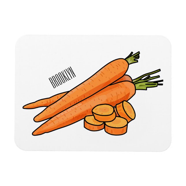 Magnet Flexible Illustration de carotte (Horizontal)
