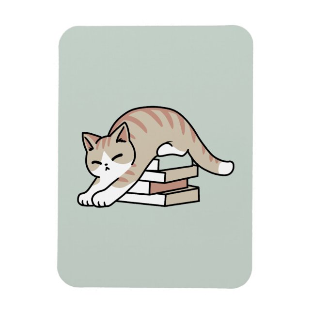 Magnet Flexible Illustration de chat Lover - Curled Up & Cosy (Vertical)