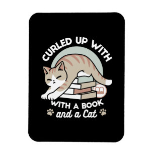 Magnet Flexible Illustration de chat Lover - Curled Up & Cosy