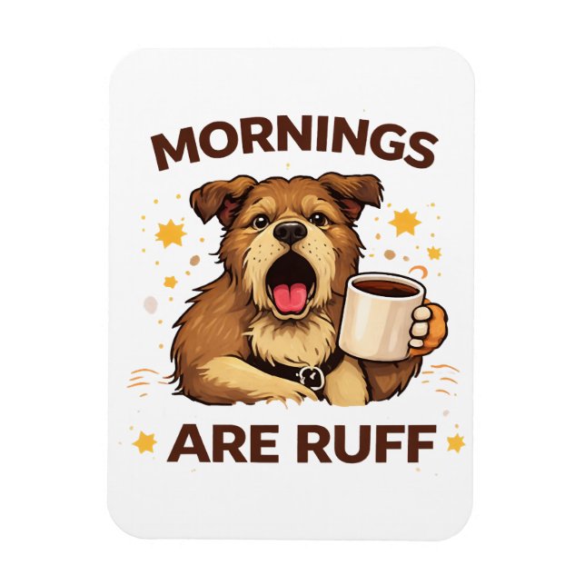 Magnet Flexible Illustration de chien confortable (Vertical)