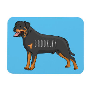 Magnet Flexible Illustration de chien Rottweiler