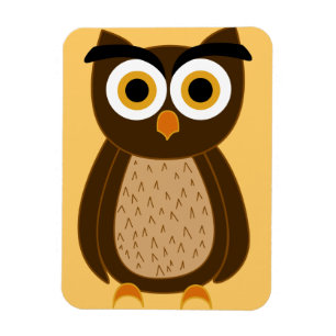 Magnet Flexible Illustration de chouette charmante