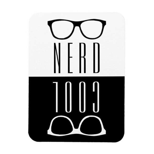 Magnet Flexible Illustration de contraste des verres Nerd cool (Vertical)