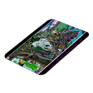 Magnet Flexible Illustration de couleur de royaume d'imaginaire