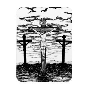 Magnet Flexible Illustration de Crucifixion par Amanda Diehl