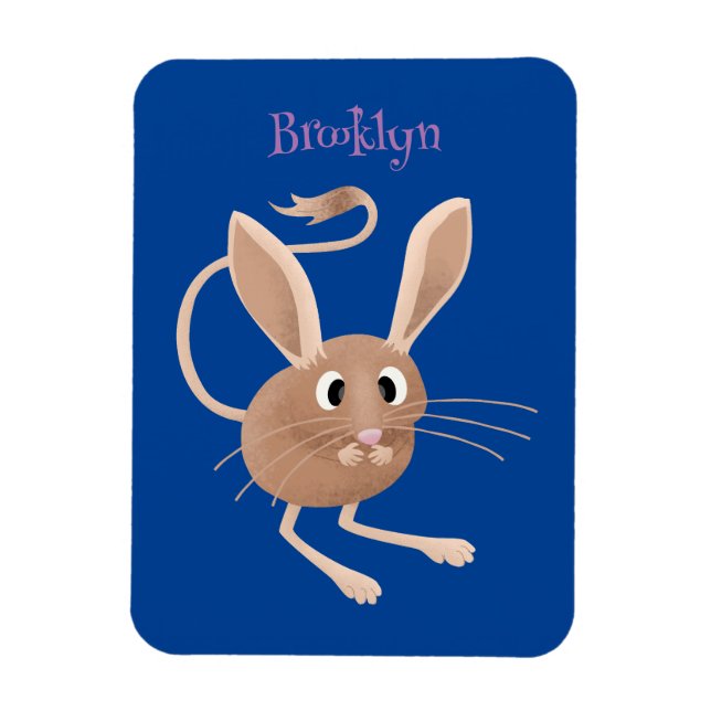 Magnet Flexible Illustration de dessin animé de jerboa aux longues (Vertical)