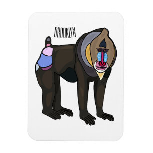 Magnet Flexible Illustration de dessin animé Mandrill