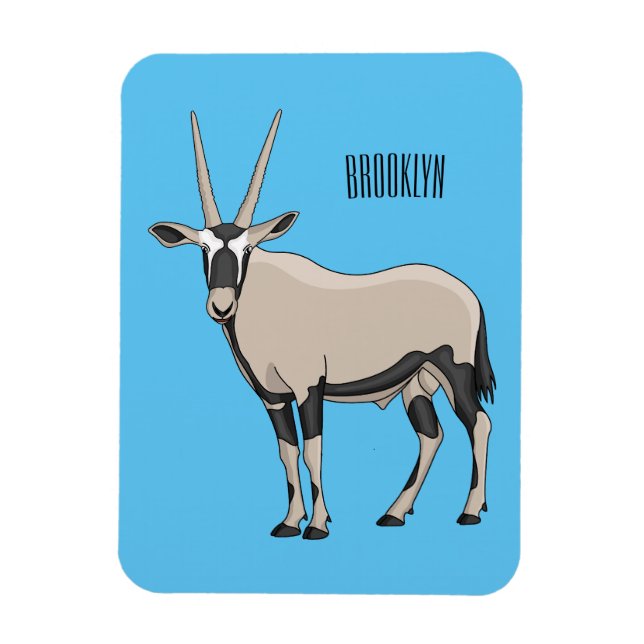 Magnet Flexible Illustration de dessin animé Oryx (Vertical)