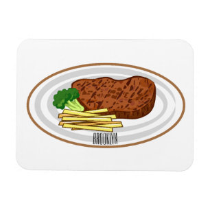 Magnet Flexible Illustration de dessin de steak